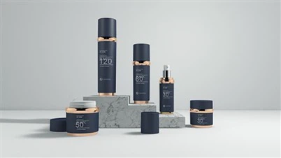 Pisani plastični kozmetični kozarci